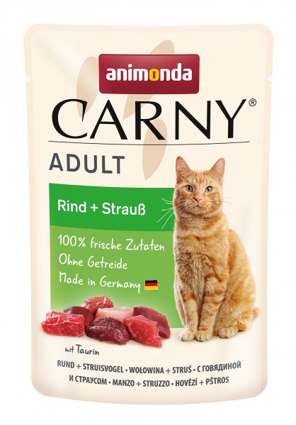 Carny  wołowina + struś adult 85g (83080)